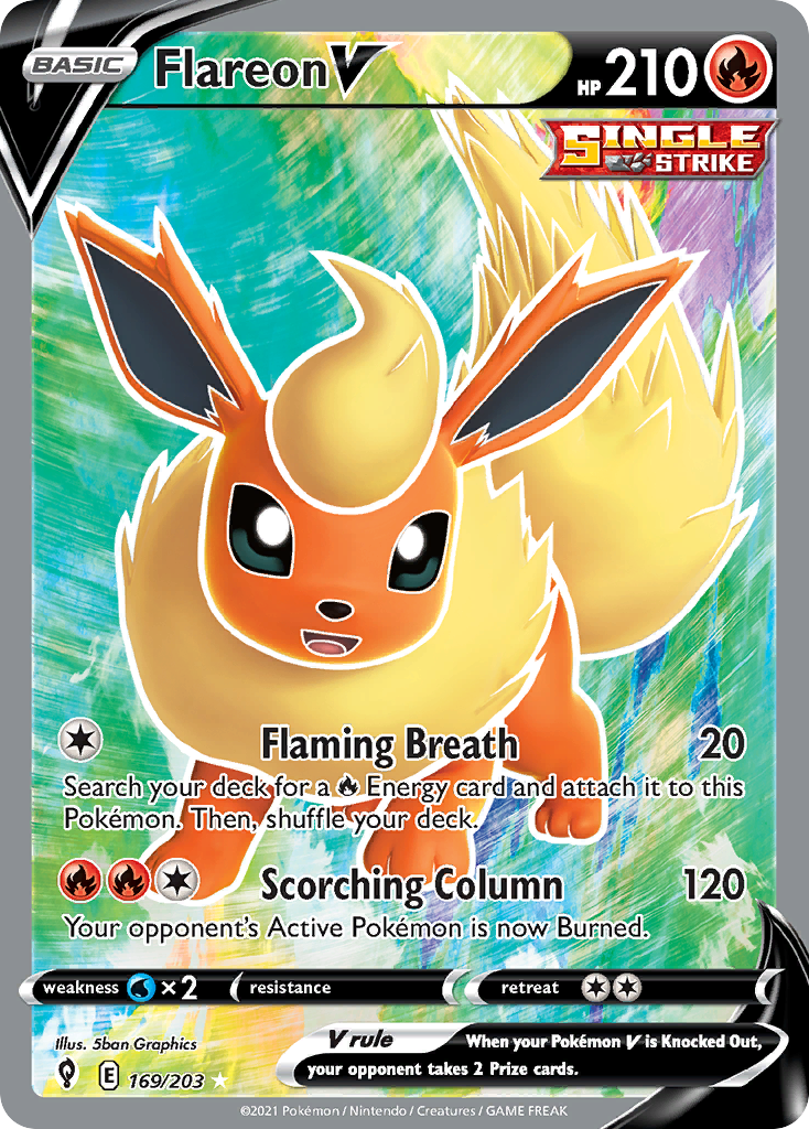 Evolving Skies Flareon V #169/203